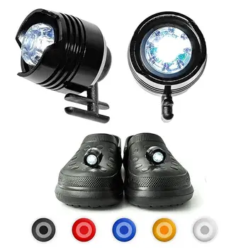 2 бр. фарове за Croc IPX5, водоустойчива led светлини за украса на обувки, аксесоари за нощно бягане, разходки, сандали
