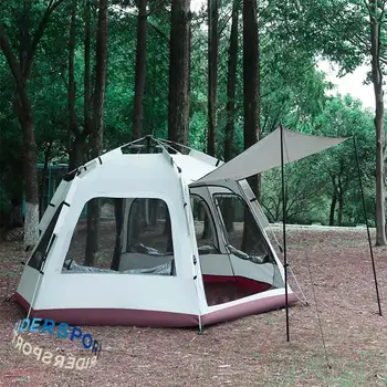 Автоматична Быстрораскрывающаяся палатка за къмпинг 3-4/5-8 души, градинска куполна палатка, дебели водоустойчив слънцезащитен крем, фамилна палатка-голямо пространство