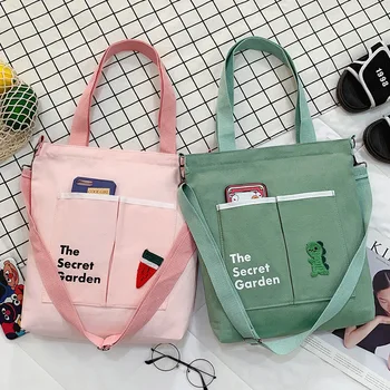 Холщовые чанти за жени с голям капацитет, обикновена чанта-книги, чанти за пазаруване, ежедневни дамски чанта през рамо, сгъваема чанта за пазаруване