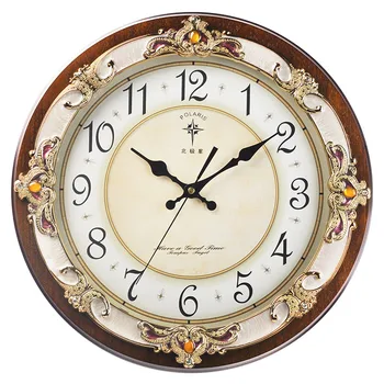 Стенен часовник Реколта дървени Часовници за всекидневна, европейски Стил, тихи часове, творчески таванско помещение, Relogio De Parede, Начало Декор SC352