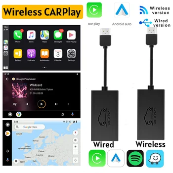НОВ безжичен адаптер CarPlay USB Жична Android Auto AI Box автомобилен мултимедиен плеър Bluetooth с автоматично връзка за Android 5.1 по-горе