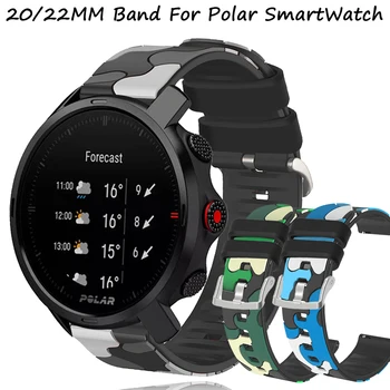 Камуфляжный Силиконов Ремък За Смарт часовници Polar Ignite 2/Vantage M M2, Спортен Гривни За Ръчни Часовници Polar Grit X/Unite Belt