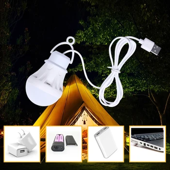 Преносима USB led лампа, мини лампа за къмпинг, 5, Подвесная палатка, нощна светлина за риболов, Powerbank, настолна лампа Birght, 50