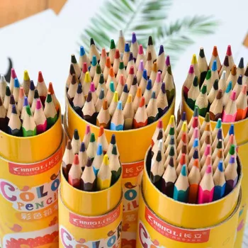 Набор от цветни моливи, Цветни моливи За детска живопис Цветни карандашные четка за детска градина Цветни оловни художествени аксесоари