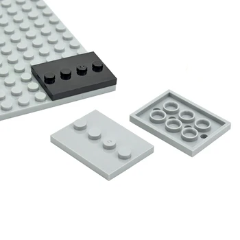 Събира Плочи От Частици Модифицирана 3x4 с 4 Фиби MOC Parts Изграждане на елементи на Техническата Капаче за преминавания САМ Bricks 88646 17836