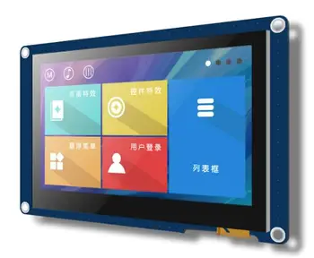 IPS 4.3-инчов HMI SPI TFT LCD Резистивен сензорен екран с корпус RS232/TTL 480*272 512K Ram/8M Flash USART