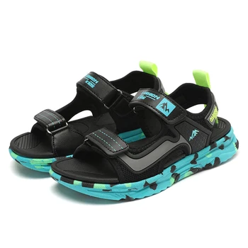 Нови летни плажни детски сандали за вода, модни обувки, лека, с неплъзгащи мека подметка, от естествена кожа, удобна за момчета