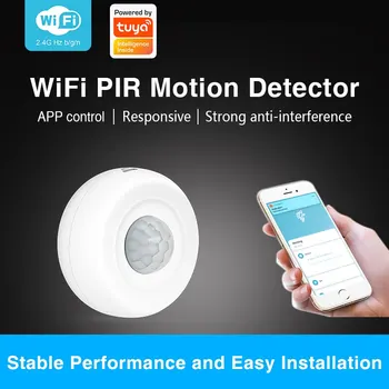 Sasha TY019 WiFi Smart PIR Сензор за детекция на Движение Сензор за Сот Smart Life App Control Поддръжка Алекса Google Home