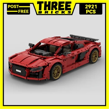 Строителни блокове Threeblokcs Moc, модел супер спортен автомобил, серия Speed Champion, технологични тухли, играчки със собствените си ръце, за деца, Подаръци за деца