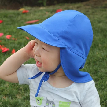 Детска солнцезащитная шапка, регулируем лятна шапка-кофа за момчета, широки полета, пътна плажна шапка с защита от uv, градинска шапка, детски ухо за носене на врата
