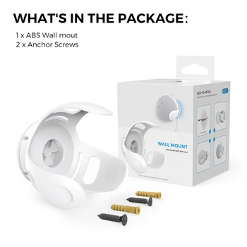 За Amazon Echo Dot 5-ти, 4-ти, 3-то поколение, стенен държач за тонколони, Управление кабел, Компактни аксесоари, монтиране на стена