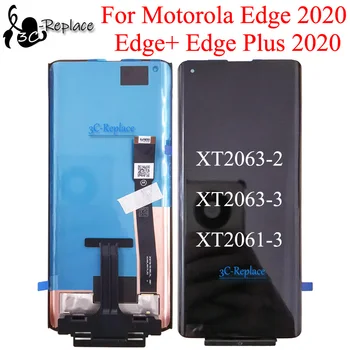 Оригиналния OLED Черно 6,7 инча за Motorola Moto Edge 2020 Edge + Edge Plus LCD сензорен дисплей, дигитайзер, в събирането, подмяна на