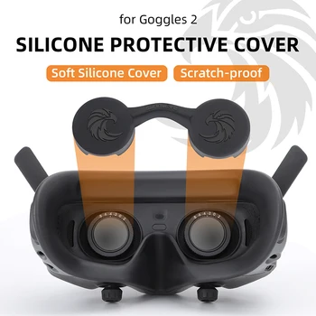 Силиконовата защитно покритие на лещата за очила DJI, 2 пыленепроницаемых защитни капачка от надраскване, защита от светлина, аксесоари за дрона Avata