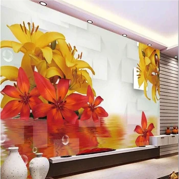 beibehang Потребителски тапети на стенописите от всякакъв размер снимка HD 3D фон на стената цветя богат фигура хол ТЕЛЕВИЗИЯ фон тапети