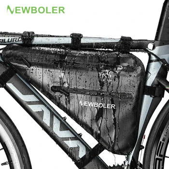 NEWBOLER Велосипедна Чанта Непромокаемая Голям Капацитет на МТБ Пътна Велосипедна Рамка Чанта Триъгълна Чанта Водоустойчива Чанта За Конопатки Аксесоари За Кошници