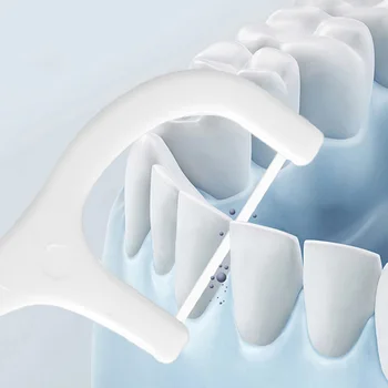 100 бр. еднократна употреба конец за зъби, квадратна кутия за почистване на устната Кухина, клечка за Зъби за грижи за зъбите