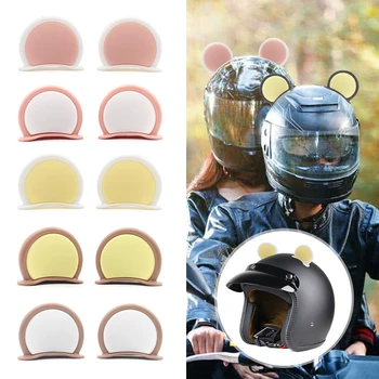 1 чифт Универсален мотоциклет шлем с мечи уши, Сладка декорация за каска за момичета, дамски гумени уши, Украса за каска за Скутер, Велосипед