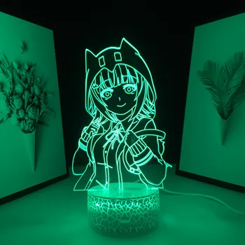 Chiaki Nanami аниме led нощна светлина Danganronpa Chiaki Nanami лампа за вашия интериор, спални, детски подарък Манга акрилна 3D лампа за Директна доставка на