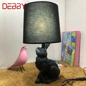 Настолна лампа DEBBY Nordic, модерна и креативна настолна лампа от смола, led лампа във формата на Зайче, декоративен за дома, детска Спалня, дневна