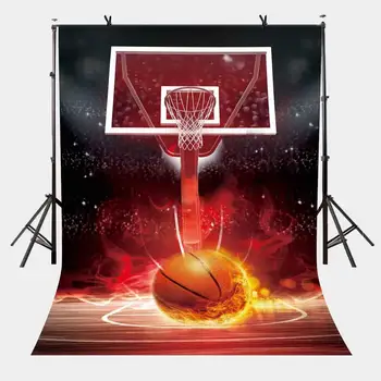 баскетболен фон Hot Blood 5x7ft, фон за снимки от серията Hot Blood Баскетбол и подпори за студийната фотография