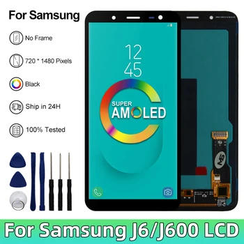 5,6-инчов Дисплей За Samsung Galaxy J6 LCD екран с цифров преобразувател в Събирането За Samsung J600 LCD J600Y SM-J600G J600 J600FN/DS Подмяна на LCD дисплея