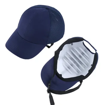 Вафен за работно облекло със защита на главата и 6 дупки, предпазна каска за безопасност на работата, вътрешна обвивка от ABS-пластмаса, стил бейзболна шапка, Защитен