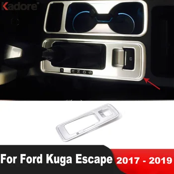 За Ford Escape, Kuga 2017 2018 2019, ABS мат автомобили конзола, смяна на Скоростната кутия, накладки на лентата, литьевая покритие, етикет, аксесоари за интериора