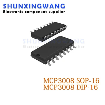 2 елемента MCP3008-I/SL СОП-16 MCP3008ISL СОП MCP3008 SOP16 MCP3008-I/P, DIP-16