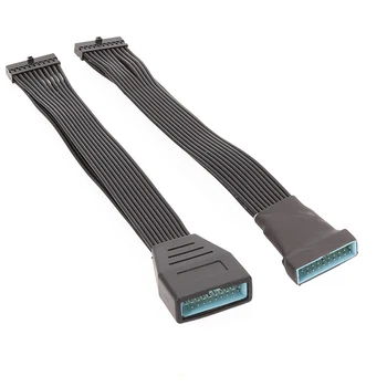 Високоскоростен кабел адаптер за USB 3.0 20Pin 19Pin между мъжете и жените 15 см за дънната платка