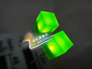5X5X7 5*5*7 зелена светлина-жълто-зелена led лампа с ярки квадратни диод от полиуретан