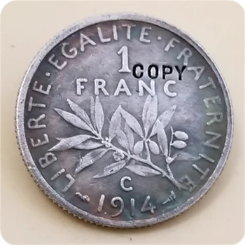 1914-C, 1900 Франция, в Семейство на 1 франк, Париж, КОПИЕ МОНЕТИ