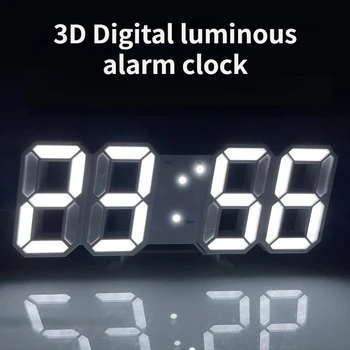 3D led цифров часовник, светещи прости модни стенни часовници, Богат творчески USB plug-in електронни часовници, стенни часовници