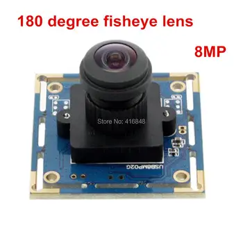 8-мегапикселов USB модул камера за видеонаблюдение MJPEG 15 кадъра в секунда 3264X2448 IMX179 широкоъгълен обектив 180 градуса 