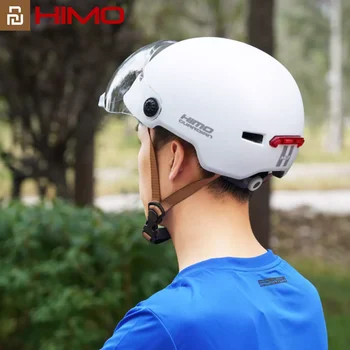 Предпазна Каска Youpin HIMO K3 за езда със светкавица (57-61 см.) с нощни пътни лампи, дебели предпазни очила с висока разделителна способност