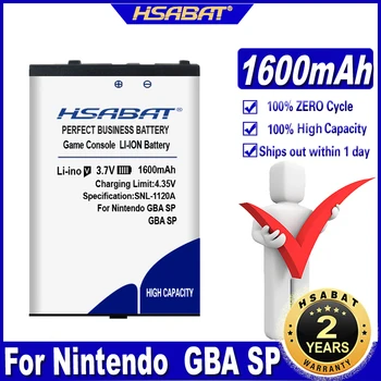 Батерия HSABAT GBA SP 1600mAh Top батерии за Nintendo GBA SP/Gameboy Advance GBA SP/Game Boy Advance SP (GBA)/GBASP