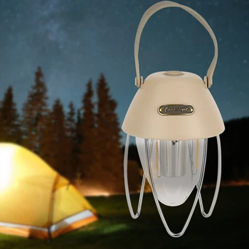 Преносим ретро лампа за къмпинг, Ретро фенер за осветяване на палатки, USB-акумулаторни led фенери, Окачен авариен външен лампа